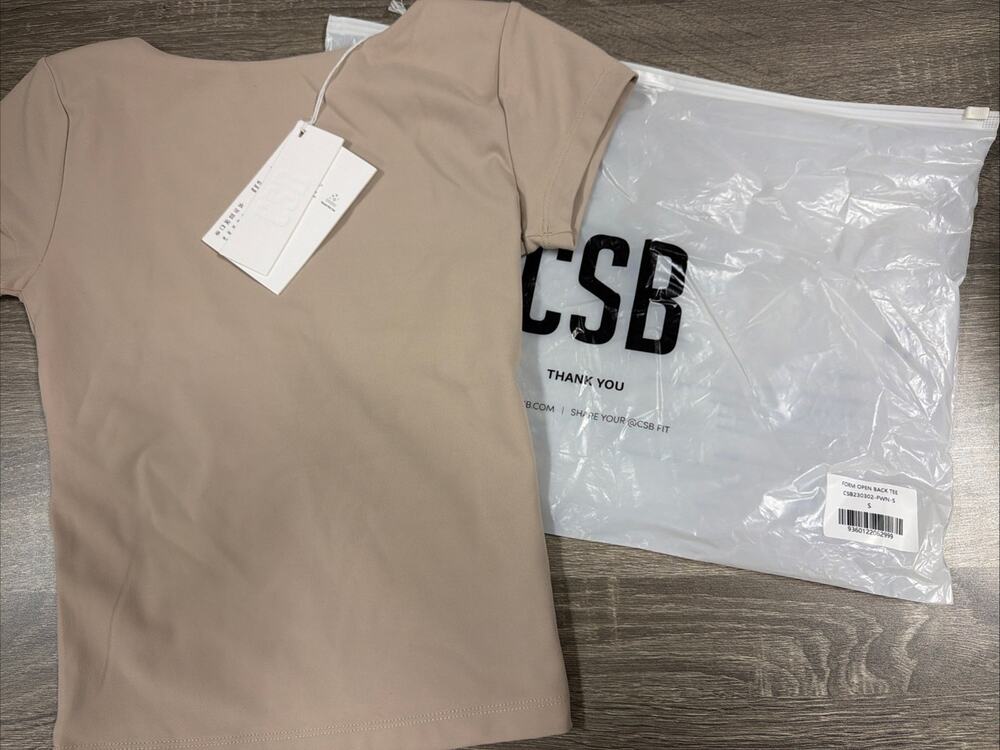 CSB Form Open Back Tee Fawn Small